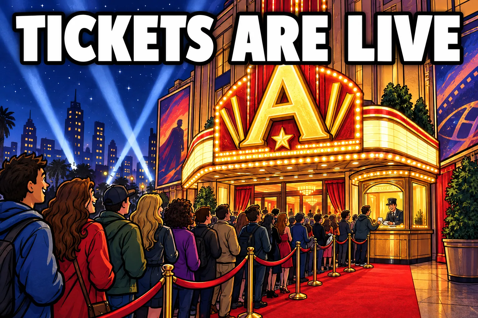 Avengers: Doomsday Infinity Vision tickets on sale cartoon