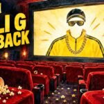 Ali G: Who Iz I? Release Date, Cast and Everything to Know 710 Watercolor illustration of an empty cinema with red seats and a screen showing a yellow tracksuit silhouette with a gold chain, with the text ALI G IS BACK