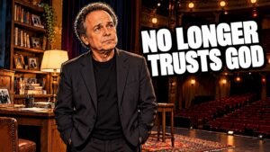 Editorial cartoon of Billy Crystal on the stage of his Broadway show 860, not a photograph