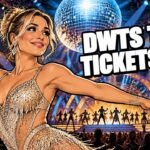 Dancing with the Stars Tour 2027: Tickets On Sale, Dates and Cast Editorial cartoon, not a photograph: Emma Slater holding tickets for the Dancing with the Stars tour 2027
