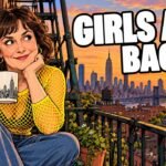 Editorial cartoon of Lena Dunham on a Brooklyn fire escape, not a photograph