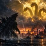 Godzilla Minus Zero Final Trailer Sets Up the Clash With King Ghidorah Godzilla Minus Zero final trailer: giant kaiju over a burning 1940s harbor city with a golden winged monster in the clouds