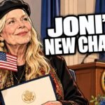 Joni Mitchell U.S. citizenship editorial cartoon, not a photograph