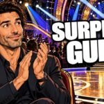 Editorial cartoon of Justin Baldoni clapping in the Dancing With the Stars audience, not a photograph