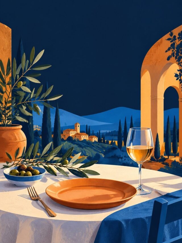 Original editorial illustration of a generic Italian dining table, not a depiction of the planned restaurant.